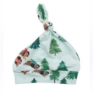 🍊5/$25 NWOT Angel Dear Festive Sleigh and Tree Knot Hat size 0-3m